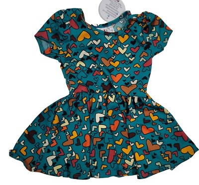 Dot Dot Smile Size 6/12M Girls Dress Heart Pattern Twirl Style Dress    