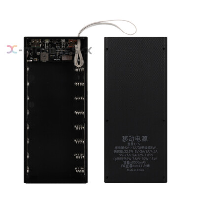 16x18650 Battery Storage Box PD3.0 QC3.0 Charge DIY Power Bank Box Case 18650