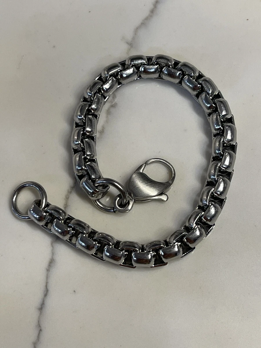 EDC Classic Men's Stainless Steel 8x8mm Fat Chain Bracelet, 8-3/4