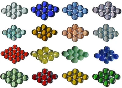 STEINGRAU 1 kg incl. Porto Glasnuggets Muggelsteine Glassteine in 40 Farben + Farbenmix