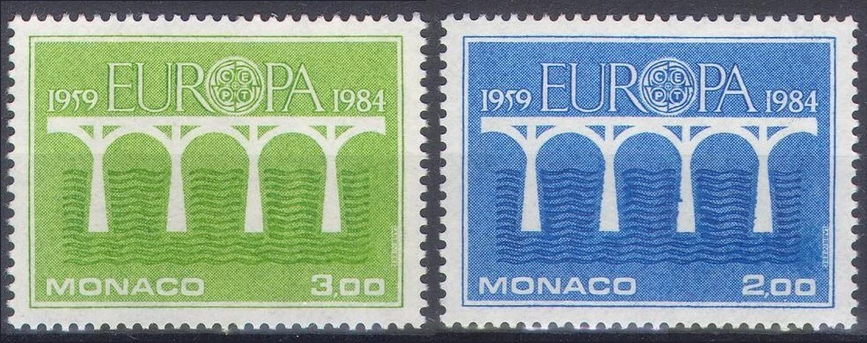 2 sellos de MÓNACO, 1984 | EUROPA / CEPT | Yvert 1418/9 MNH ** - Imagen 1 de 1