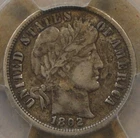 1892-O Barber Dime 10c PCGS Certified VF25