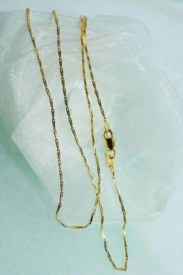 50 cm Halskette 750 Gelbgold 18 KT Gold Kette mit KARABINER👍Unisex Kette - Bild 1 von 4