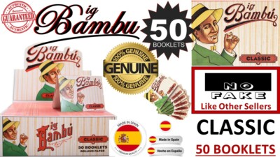 New BIG BAMBU CLASSIC 50 Booklet 100% Authentic Bambu (No Fake) Made in SPAIN 50