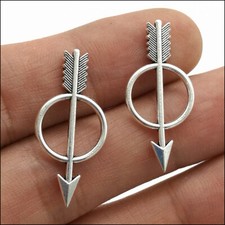 100pcs Arrow Antique Silver Charms Pendants For Earrings Necklace Bracelet DIY