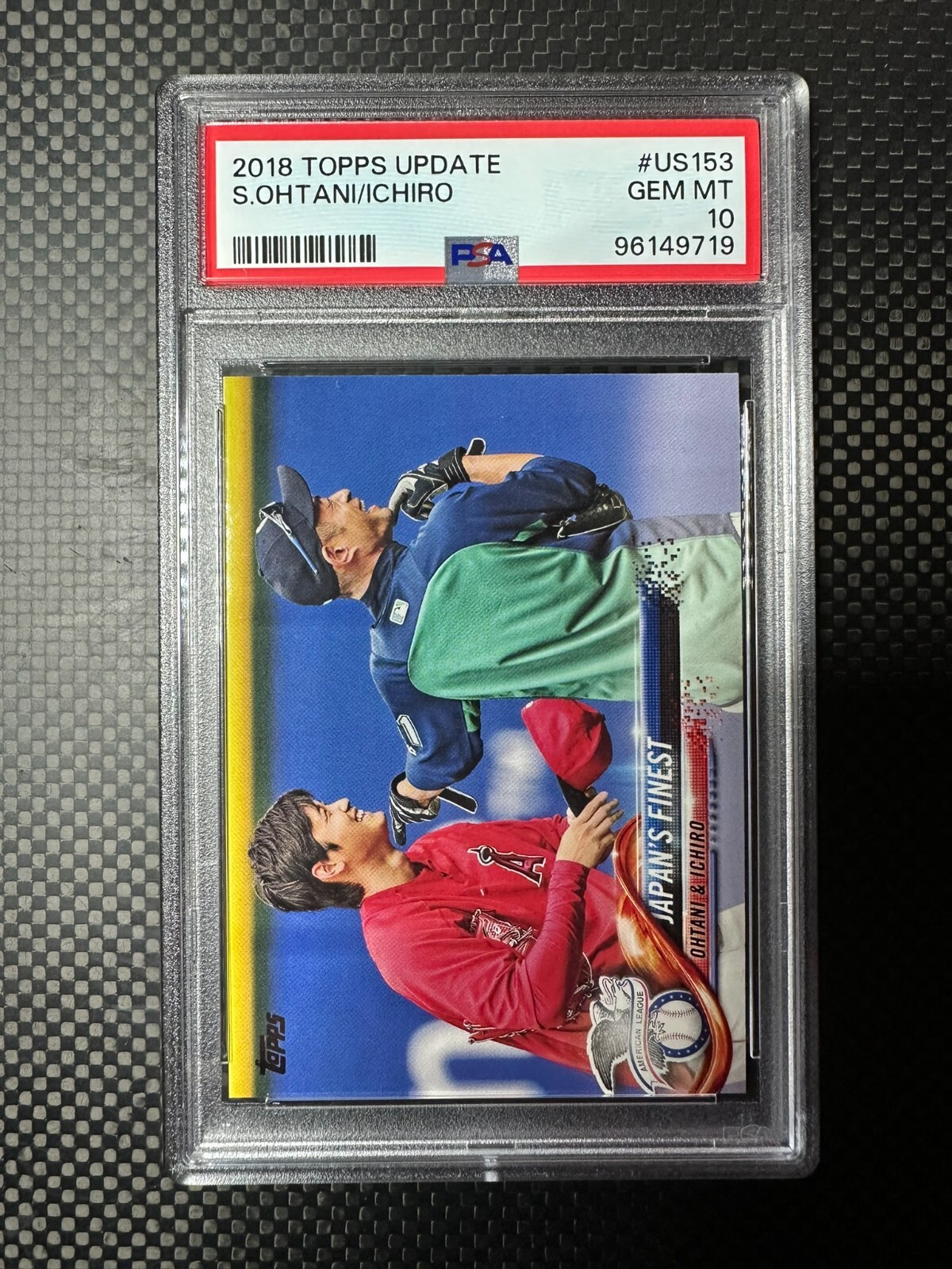 2018 TOPPS UPDATE SHOHEI OHTANI ICHIRO #US153 PSA 10 GEM MINT