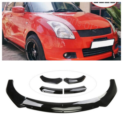 Gloss Black Front Bumper Lip Splitter Spoiler Body Kits For Suzuki Swift US