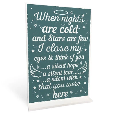 RED OCEAN Mum Nan Dad Memorial Standing Plaque In Memory Ornament Decoration Keepsake