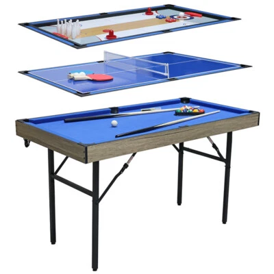 Walker & Simpson 4.5ft 5in1 Multi-Games Table with Folding Legs