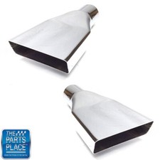 1970-72 Buick Skylark N-25 Chrome Rear Factory Exhaust Tips Pair