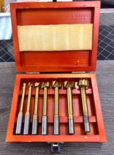 Vintage 7 Piece CRAFTSMAN Forstner Drill Bit Set 1/4"-1" in Original Wood Case