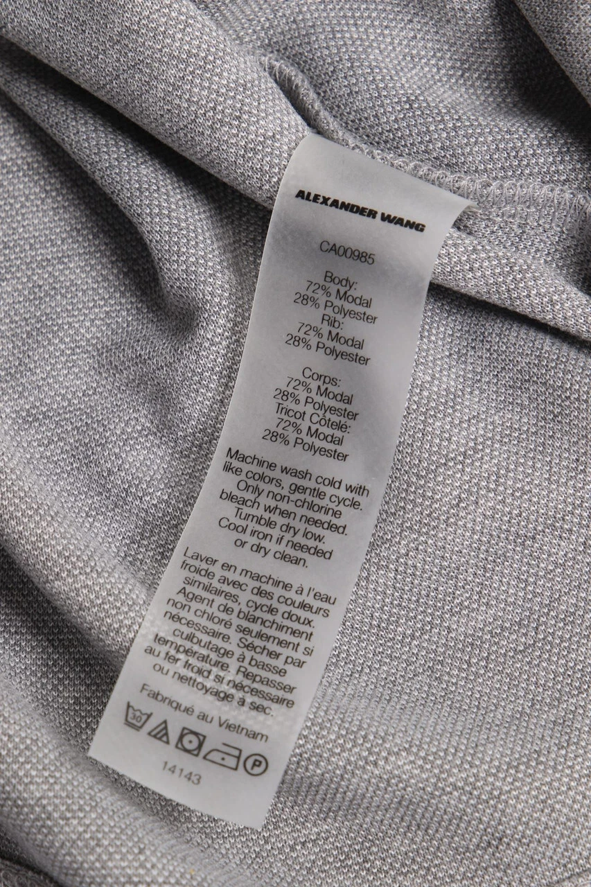 Abito T Alexander Wang XS grigio NUOVO