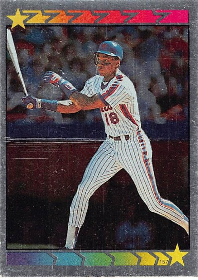 1989 Topps Baseball Sticker Darryl Strawberry/Barry Bonds Foil #46 NM PIRATES