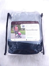 Stroller Cover J J Cole Bundle Me Black Gray Reflective Stripe Night New