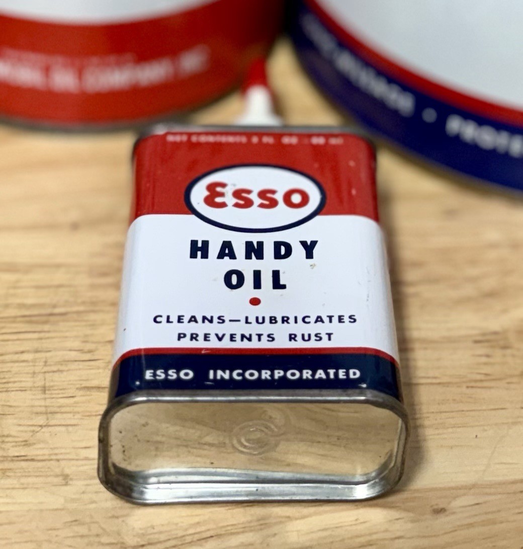 Vintage NOS Esso Handy Oil Can 3oz Oiler FULL | eBay