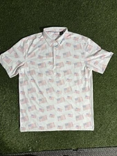 Swing Juice Collection Mens Golf Polo Shirt XL  America 1776 God Bless America