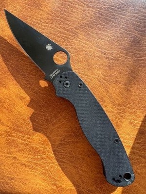 Spyderco Paramilitary 2  All Black   CPM S30V