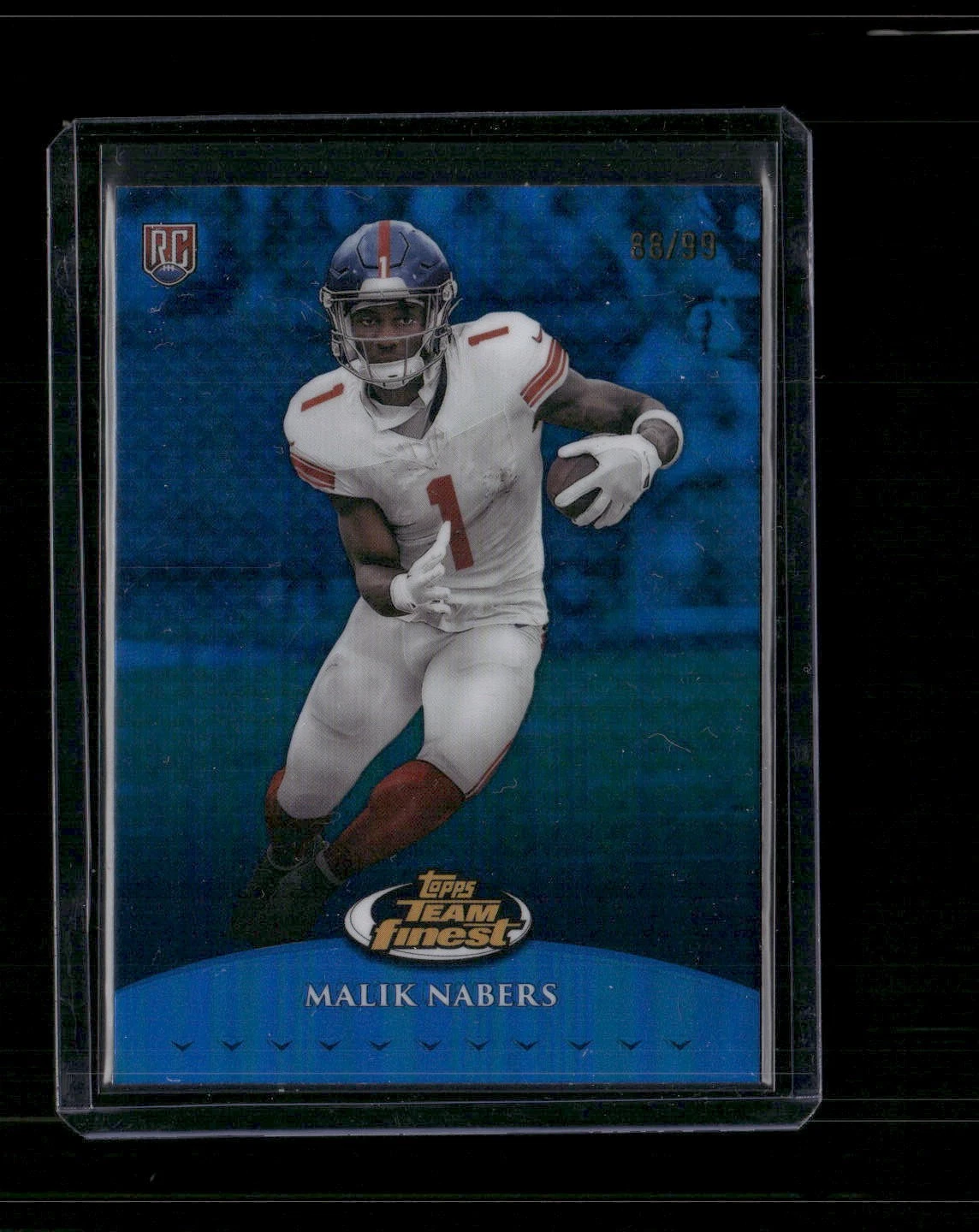 Malik Nabers Topps Finest Team Finest #TF7 Gold Refractor