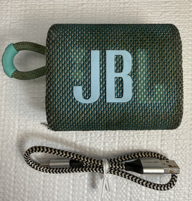 JBL Go 3 Bluetooth Waterproof Portable Speaker Teal w/ Charger LOTB-Surface Worn