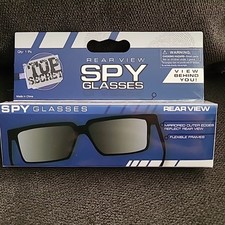 SPY GLASSES Sunglasses REARVIEW VISION SEE BEHIND YOU Top Secret Flexible Frames