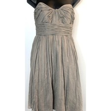 J. Crew Strapless Dress Tafada Gray Taupe Size 4 