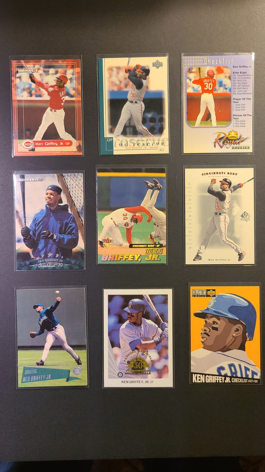 81 Ken Griffey Jr. Baseball Card Lot 1990-2002 Inserts Parallels Numbered Cards!