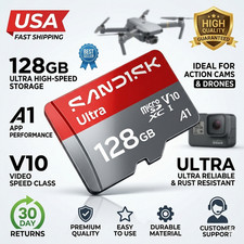 128GB SanDisk Ultra microSDXC Memory Card Class 10 UHS-I A1 V10 TF Card