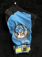 Louis Garneau Womens Pro Cycle/Tri Bike Shorts, Padded, Black/Multi,Size XL, NWT