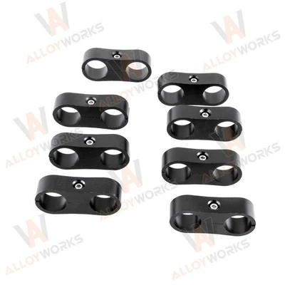8Pcs 8AN Séparateur Pinces Raccord Connecteur Huile Carburant Tuyau Ligne HOT - Photo 1/4