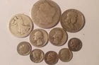 $3 Face 90% Old Silver Morgan Dollar & Half $$ Dimes All Worn Junk Bullion Coins