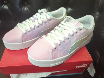 Size 6 (GS) - PUMA Jada Low Pink Lady Mist Green Fresh Yellow Sneakers Big Kid