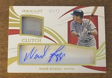 Wade Boggs 2021 Immaculate Collection Clutch Jersey Autograph 2/75 - Red Sox 