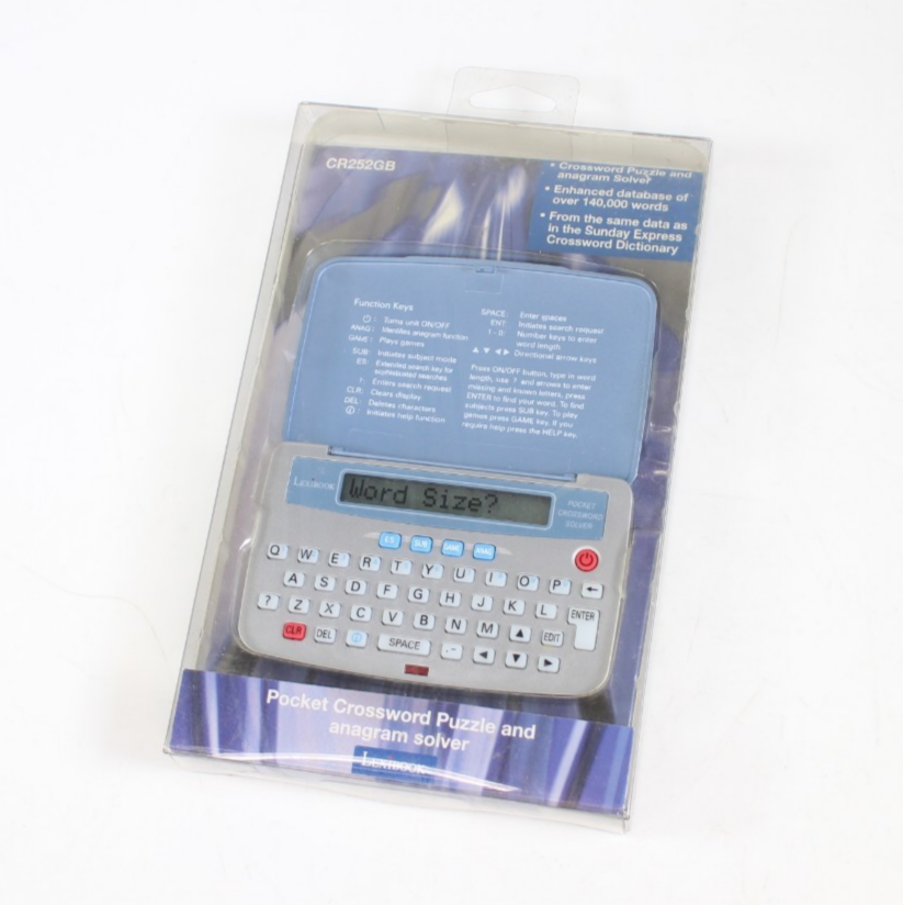 Lexibook CR252GB Pocket Sized Crossword Puzzle & Anagram Solver New