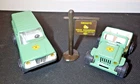 Vintage TONKA Green Pressed Steel SMOKEY THE BEAR Tonka Jeep and Wagoneer Minty!
