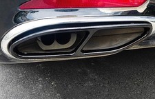 Black Titanium Rear Exhaust Muffler Tip Tail Pipe For Benz S-class 2021-2023