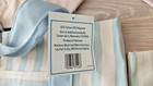 New TRADER JOE’s 2026 Set of 4 Striped Mini Canvas Tote Bag Pink Blue Green Sand — photo 7