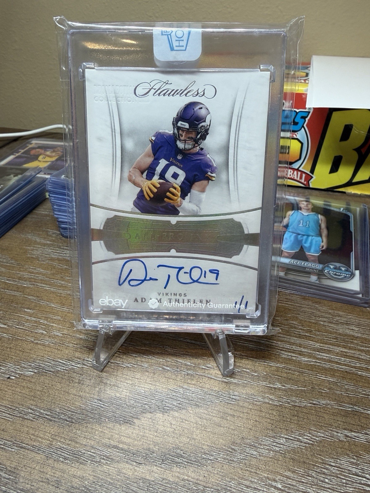 1/1 Adam Thielen Panini Flawless All-Pro Ink On-Card Auto Minnesota Vikings SSP