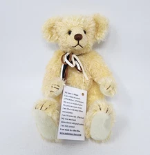 Mohair and Viscose Jointed Teddy Bear "Mango" by Allen Hsu 10" Tall Handcrafted