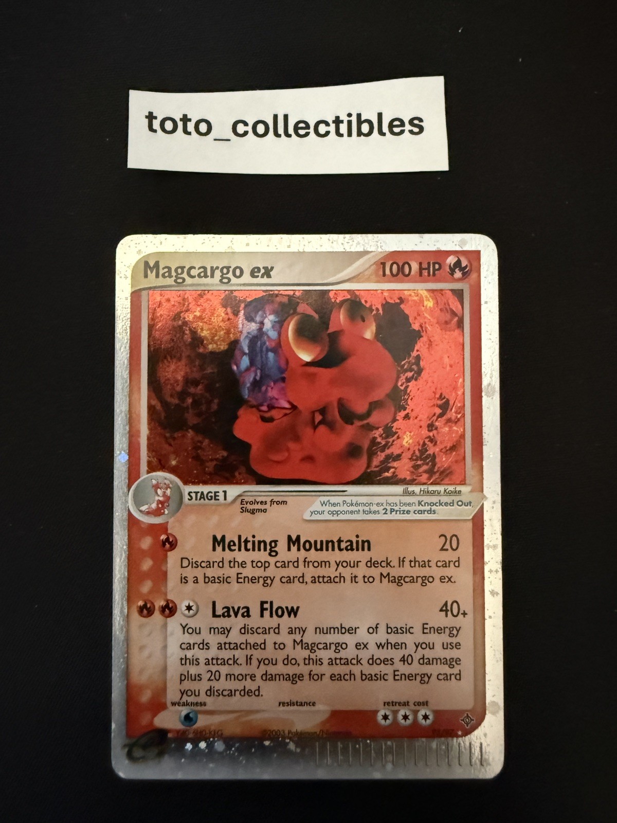 Pokémon TCG EX Dragon Magcargo EX Holo Rare Card 95/97 LP/!