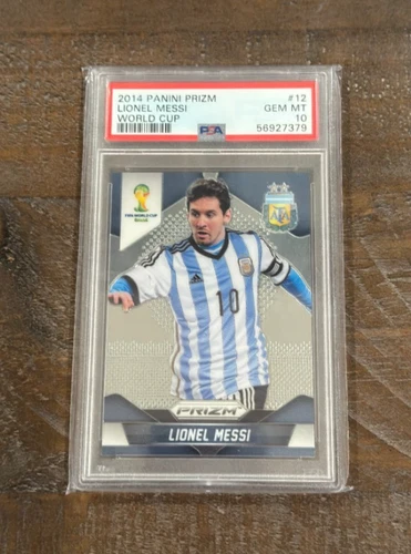 2014 Panini Prizm World Cup Lionel Messi PSA 10 #12 Argentina Soccer