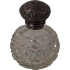 Glass Perfume Bottle Sterling Silver Vintage Decorative Collectable - Preloved