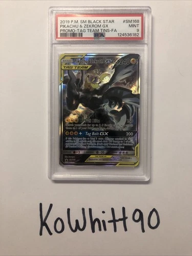 Pikachu And Zekrom GX Tin Promo PSA 9