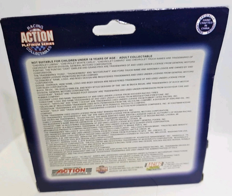 95 Action Platinum Series Nascar Alan Kulwicki 7 Zerex Die Cast Car 1 de 24912 Foto 4 de 4