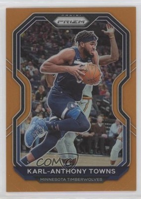 2020-21 Panini Prizm Orange Prizm /49 Karl-Anthony Towns #167 11jf