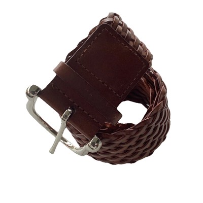 Michael Kors Leather Belt Size Medium Brown Braided Woven  display picture 2