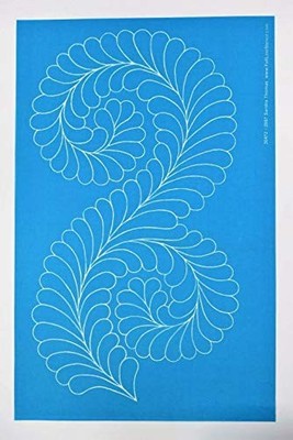 Fancy Feather Border Edge-to-Edge Stencil for Free Motion Long-Arm Quilting