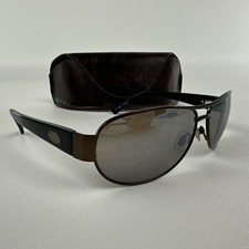 Fossil Berkley 1 Sunglasses Black/Copper Color Frame Brown Lens w/ Leather Case