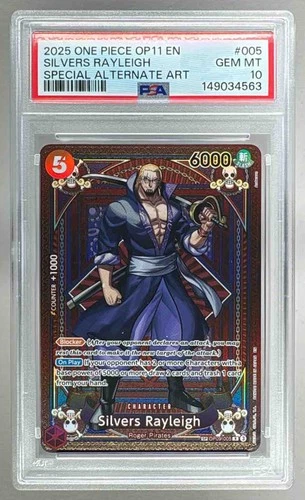Silvers Rayleigh 2025 One Piece Fist of Divine Speed OP09-005 Special Art PSA 10