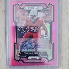 2023 Panini Prizm Paris Johnson Jr. Pink Prizm Autograph RC #304 Cardinals