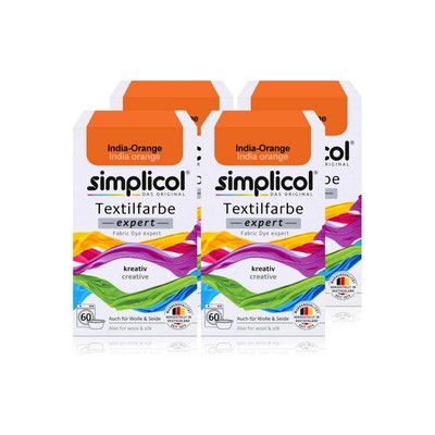Simplicol Textilfarbe expert India-Orange 150g 4er Pack
